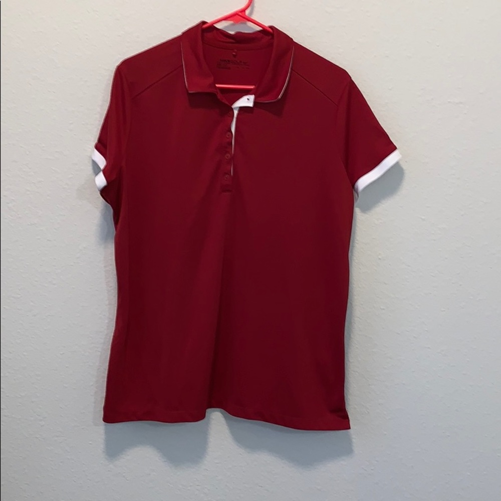 Nike crimson golf polo